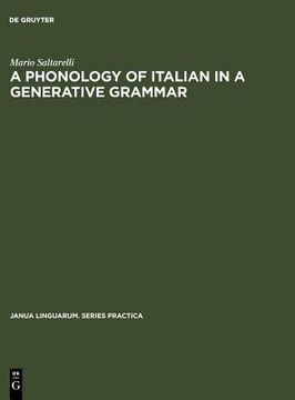 portada a phonology of italian in a generative grammar (en Inglés)