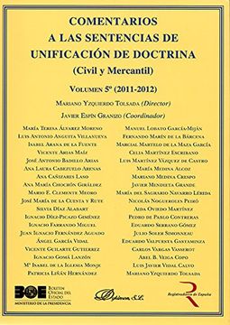 portada Comentarios a las Sentencias de Unificación de Doctrina. Civil y Mercantil. Volumen 5. 2011-2012