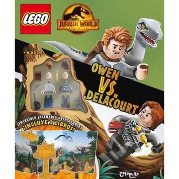 portada LEGO LANDSCAPE JURASSIC WORLD: OWEN VS. DELACOURT (in Spanish)