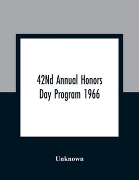 portada 42Nd Annual Honors Day Program 1966 (en Inglés)