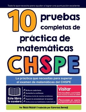 portada 10 pruebas completas de práctica de matemáticas CHSPE: La práctica que necesita para aprobar el examen de matemáticas CHSPE