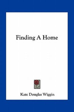 portada finding a home (en Inglés)