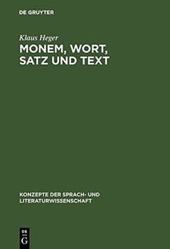 portada Monem, Wort, Satz Und Text (Konzepte Der Sprach- Und Literaturwissenschaft)