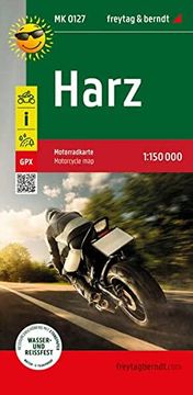 portada Harz Motorcycle map 1: 150,000: Toureninfos, gpx Tracks, Wasserfest und Reiã Fest (en Alemán)
