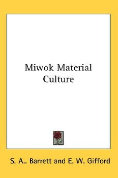 portada miwok material culture (en Inglés)