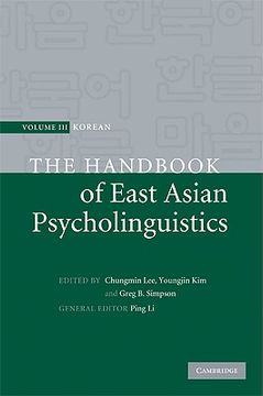 portada The Handbook of East Asian Psycholinguistics: Volume 3, Korean Hardback 