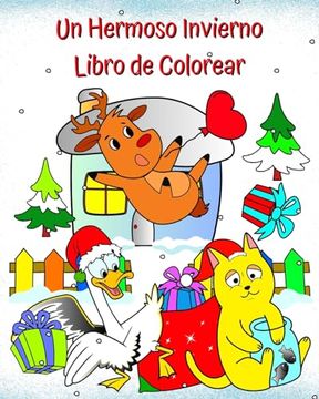 portada Un Hermoso Invierno Libro de Colorear: Imágenes divertidas de invierno para niños a partir de 2 años