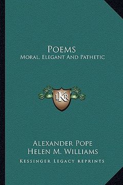 portada poems: moral, elegant and pathetic (en Inglés)