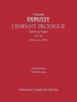 portada L'Enfant Prodigue, CD 61: Vocal score (en Francés)