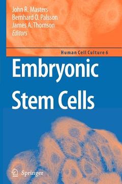 portada embryonic stem cells (en Inglés)