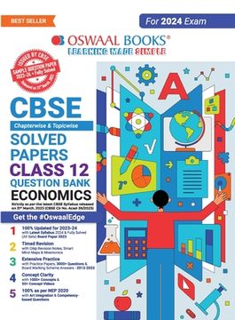 portada Oswaal CBSE Class 12 Economics Question Bank 2023-24 Book (en Inglés)