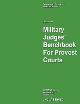 portada Military, Judges Bench Book For Provost Courts (en Inglés)