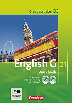 portada English g 21 - Grundausgabe d - Band 3: 7. Schuljahr Workbook mit Cd-Rom und Audios Online 