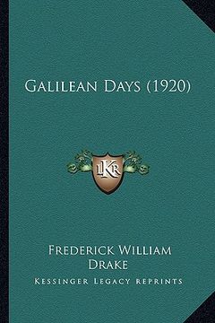 portada galilean days (1920) (en Inglés)