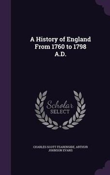 portada A History of England From 1760 to 1798 A.D.