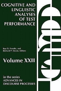 portada cognitive and linguistic: analyses of test performance (en Inglés)
