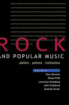 portada rock and popular music: politics, policies, instruments (en Inglés)