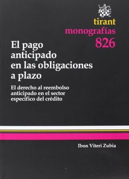 portada El pago anticipado en las obligaciones a plazo (monografía)