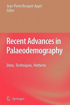 portada recent advances in palaeodemography: data, techniques, patterns (en Inglés)