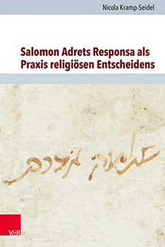 portada Salomon Adrets Responsa als Praxis Religiösen Entscheidens (en Alemán)