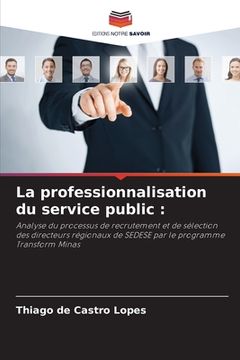 portada La professionnalisation du service public (in French)