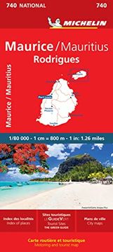 portada Mauritius Rodrigues map 740 (Michelin Maps, 740) (English and French Edition)