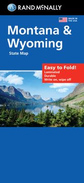 portada Rand McNally Easy to Fold: Montana, Wyoming Laminated Map (en Inglés)