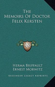 portada the memoirs of doctor felix kersten (en Inglés)