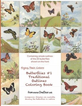 Butterflies #1 Traditional Outlines Coloring Book (en Inglés)