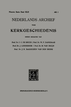 portada Nederlands Archief Voor Kerkgeschiedenis