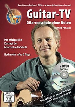portada Guitar-Tv: Gitarrenschule Ohne Noten: Das Gitarrenbuch mit 2 Dvds - so Kann Jeder Gitarre Lernen! (en Alemán)