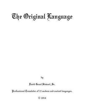 portada The Original Language (en Inglés)
