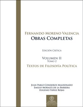 portada Obras Completas Fernando Moreno Valencia - Vol II - Tomo 2