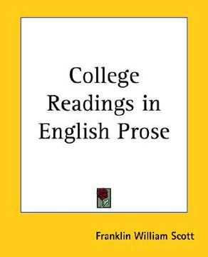 portada college readings in english prose (in English)