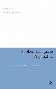 portada spoken language pragmatics: analysis of form-function relations (in English)