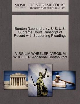 portada bursten (leonard l.) v. u.s. u.s. supreme court transcript of record with supporting pleadings (en Inglés)