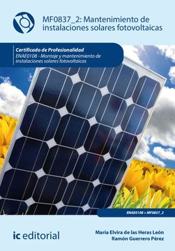 portada Mantenimiento de Instalaciones Solares Fotovoltaicas. Enae0108 - Montaje y Mantenimiento de Instalaciones Solares Fotovoltaicas