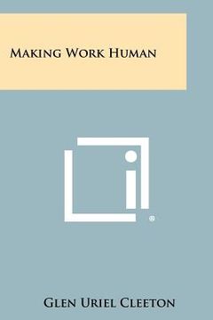 portada making work human (in English)