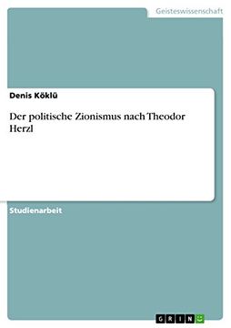 portada Der Politische Zionismus Nach Theodor Herzl (en Alemán)