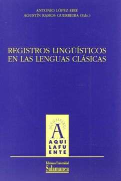 portada Registros Lingüísticos en las Lenguas Clásicas (Aquilafuente)