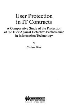 portada user protection in it contracts, a comparitive study (en Inglés)