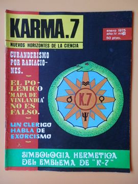 portada Karma. 7. Nuevos Horizontes De La Ciencia. Año Iv. Núm. 26. Simbología Hermética Del Emblema De K - 7