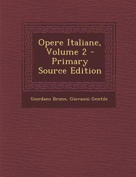 portada Opere Italiane, Volume 2 (en Italiano)