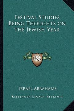 portada festival studies being thoughts on the jewish year (en Inglés)