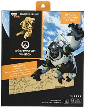 portada Incredibuilds: Overwatch: Winston 3d Wood Model and Poster (en Inglés)