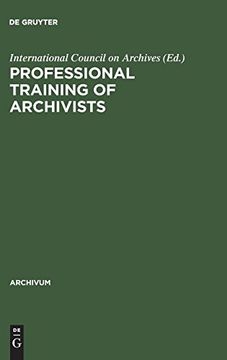 portada Professional Training of Archivists (en Inglés)