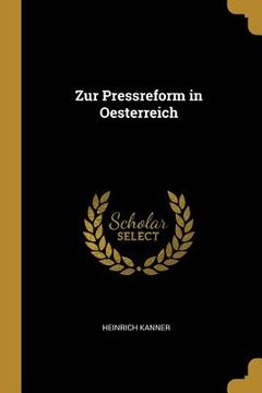 portada Zur Pressreform in Oesterreich (en Inglés)