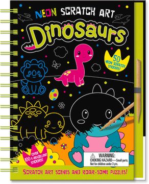 portada Dinosaurs (Neon Scratch Art) (en Inglés)