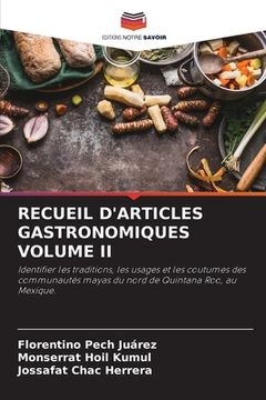 portada Recueil d'Articles Gastronomiques Volume II (in French)