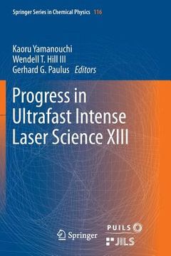 portada Progress in Ultrafast Intense Laser Science XIII